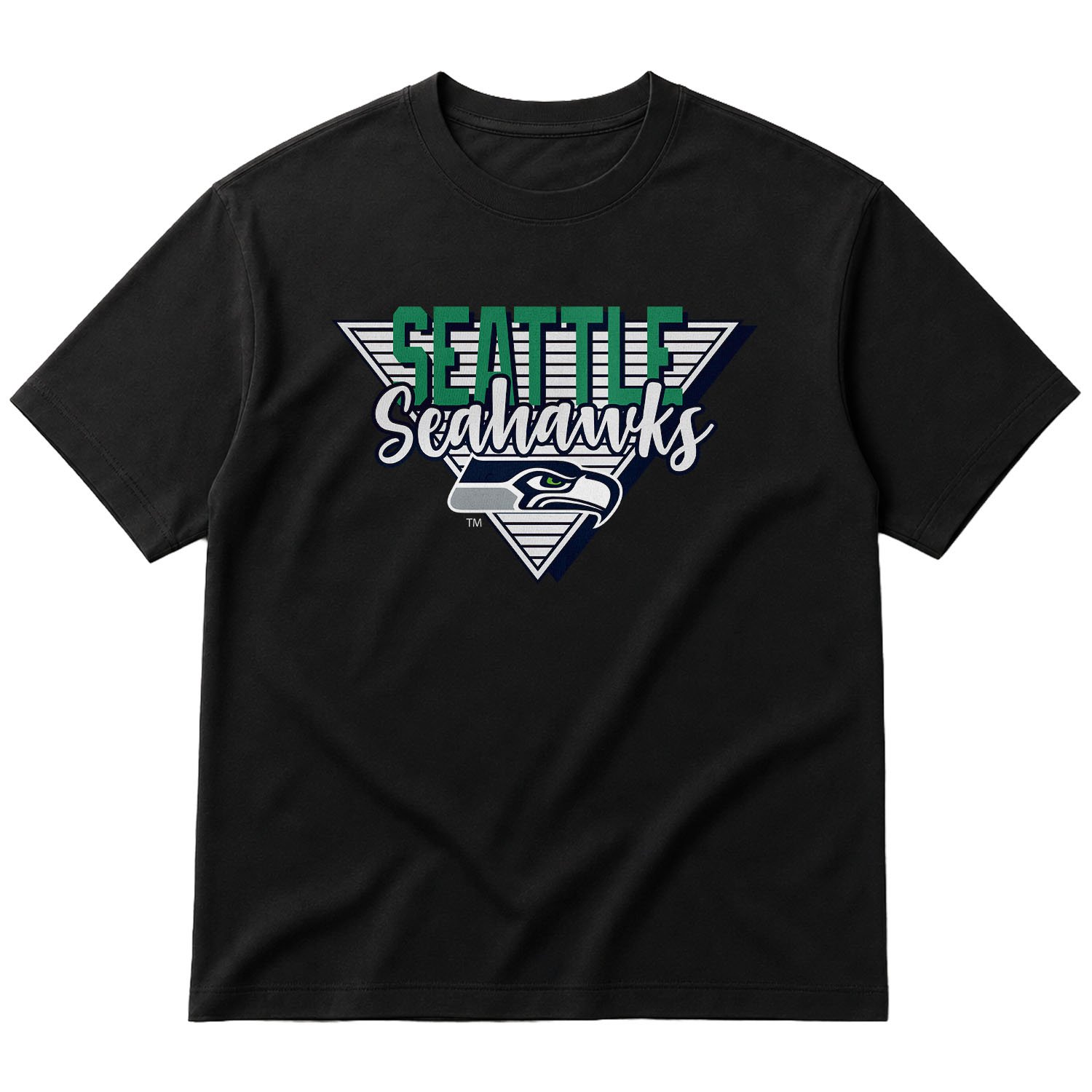 Seattle Seahawks V Oversize Tişört M - Siyah
