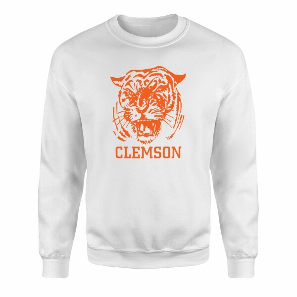 Clemson Tigers Sweatshirt L - Beyaz