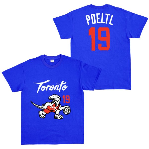 Jakob Poeltl 19 City Edition Raptors Tişört M - Mavi