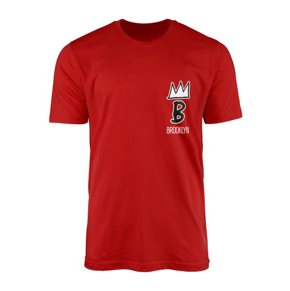 Brooklyn Basquiat Crown Tişört S - Kırmızı