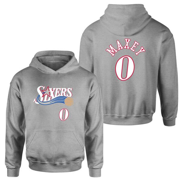Tyrese Maxey Philadelphia Forma Hoodie M - Gri