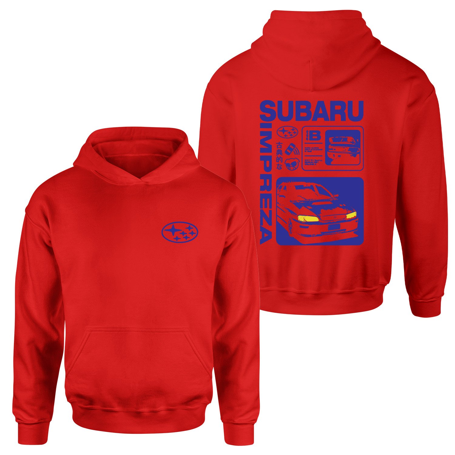 Subaru Impreza Hoodie XXL - Kırmızı
