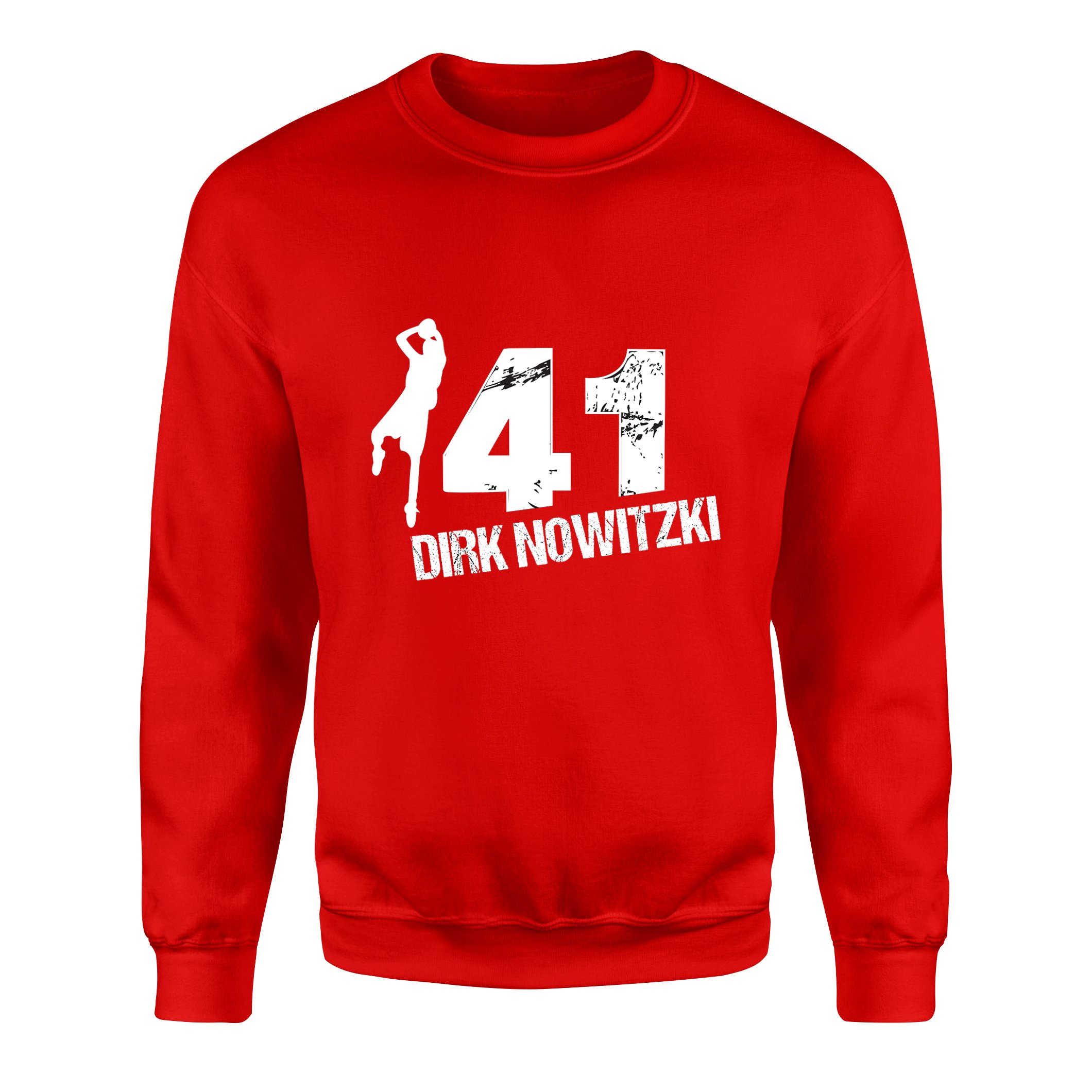 Dirk Nowitzki 41 Sweatshirt M - Kırmızı