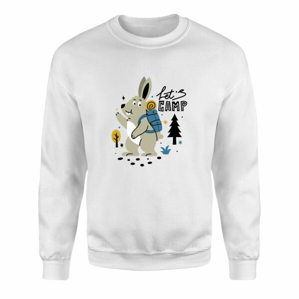 Let’s Camp Sweatshirt S - Beyaz
