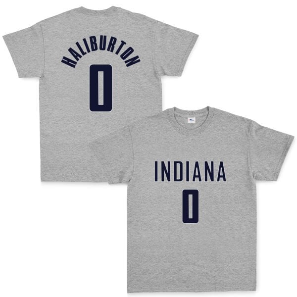 Tyrese Haliburton Indiana Jersey Tişört M - Gri