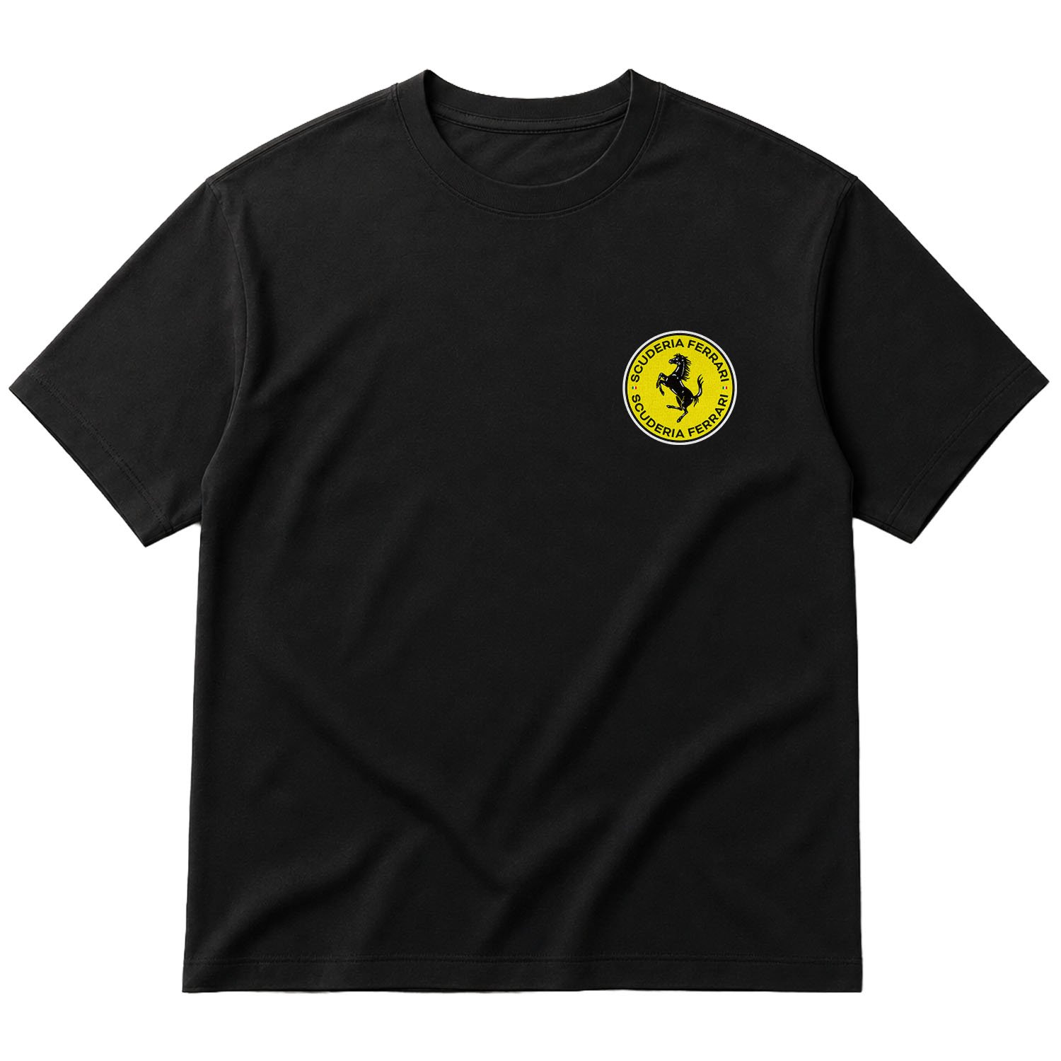 Scuderia Ferrari Badge Oversize Tişört L - Siyah