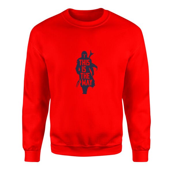 This is The Way Sweatshirt M - Kırmızı