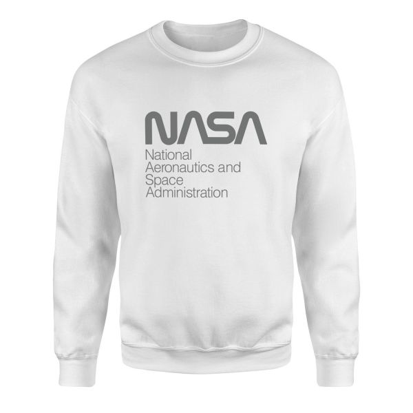 NASA Sweatshirt L - Beyaz