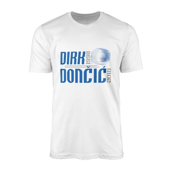 Dirk to Doncic 98-18 Tişört M - Beyaz