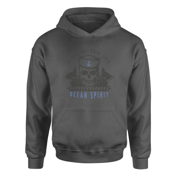 King of the Sea Denizci Hoodie S - Füme
