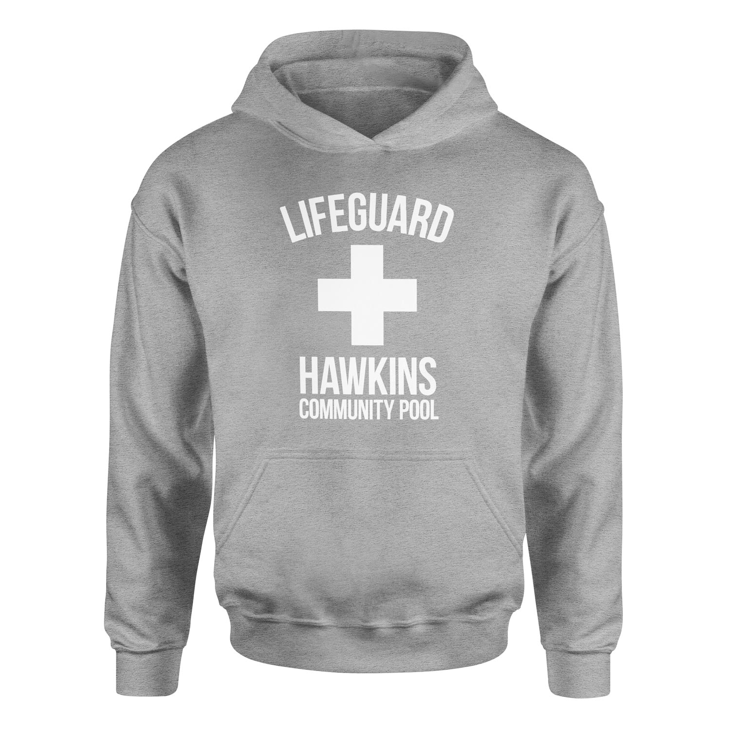 Hawkins Community Pool Lifeguard Hoodie M - Gri