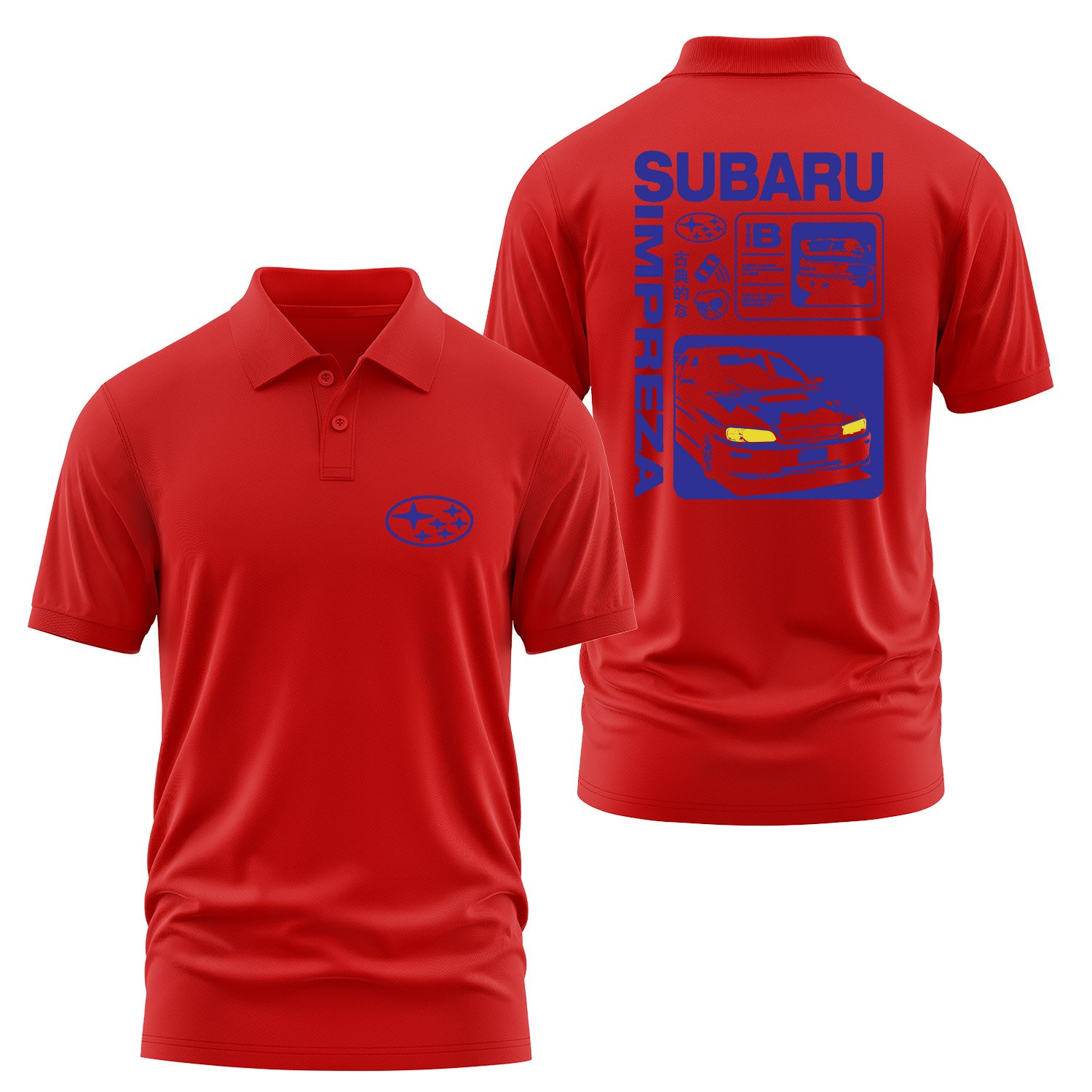 Subaru Impreza Polo Tişört XXL - Kırmızı
