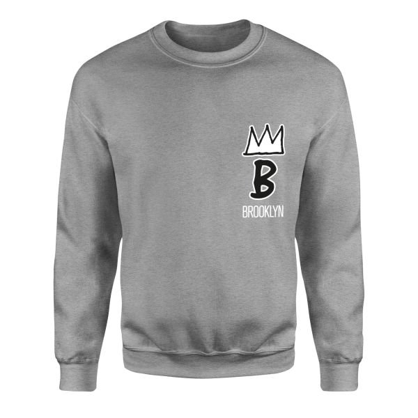 Brooklyn Basquiat Crown Sweatshirt S - Gri