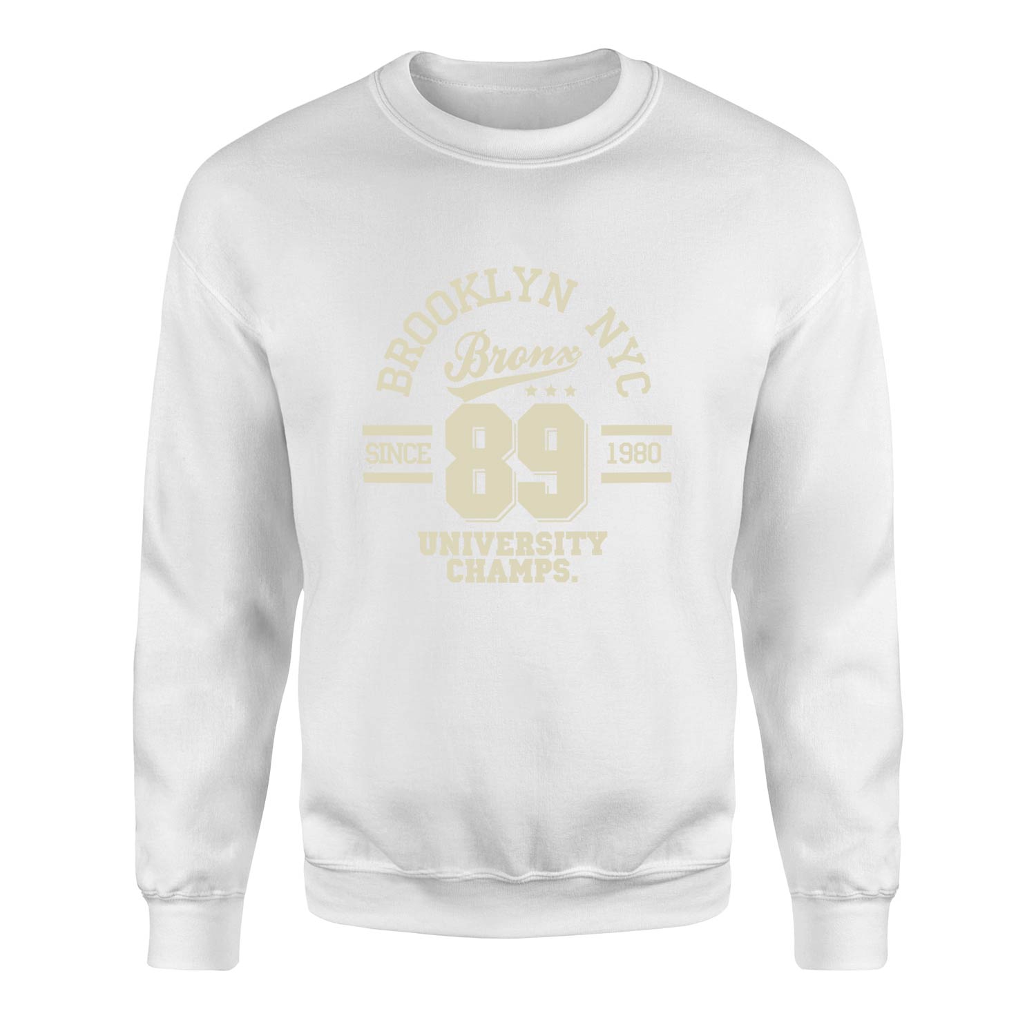 Brooklyn NYC Sweatshirt M - Beyaz
