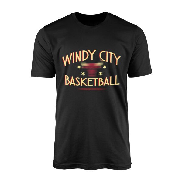 Windy City Basketball Tişört L - Siyah