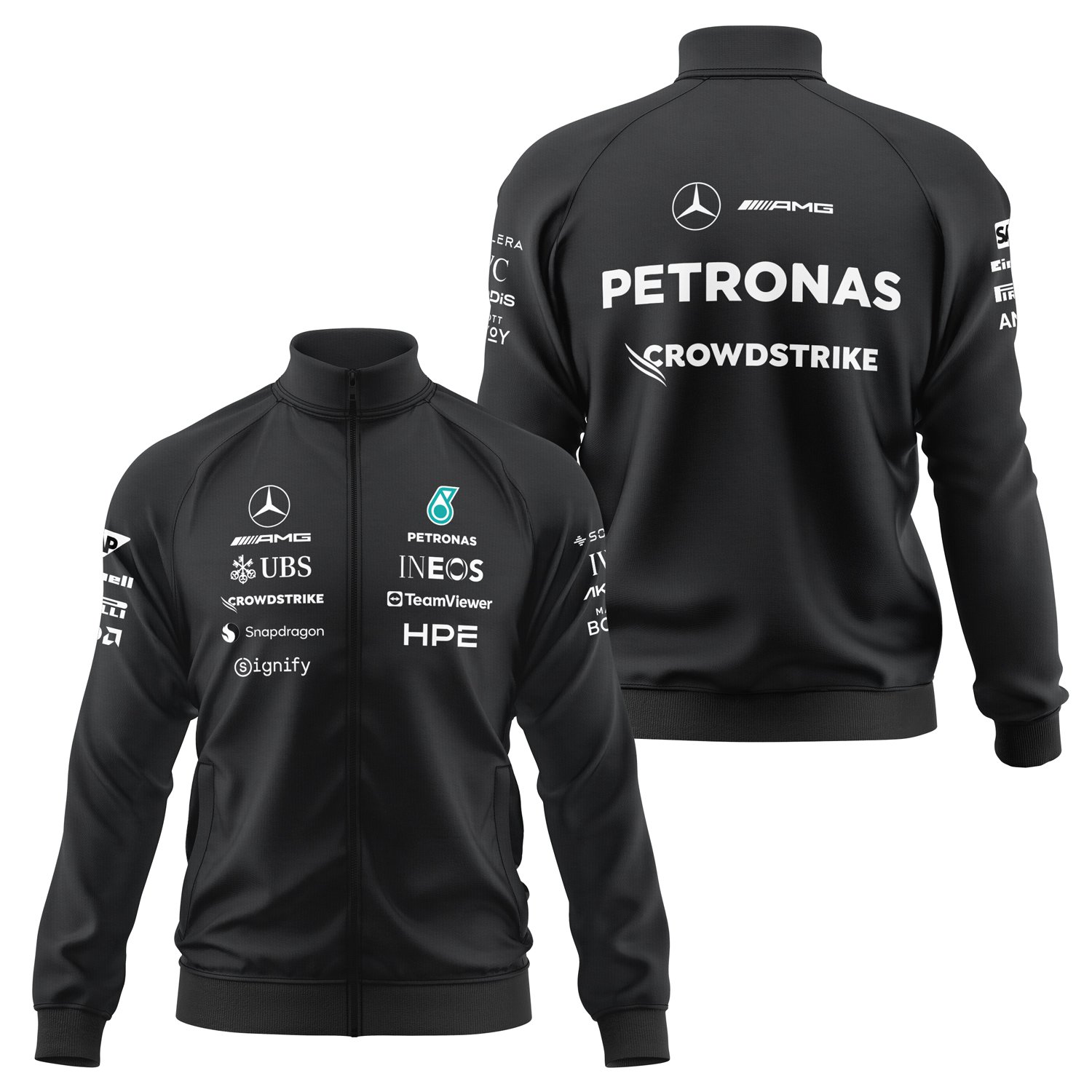 Mercedes AMG Petronas 2026 Teamline Fermuarlı Sweatshirt M - Siyah