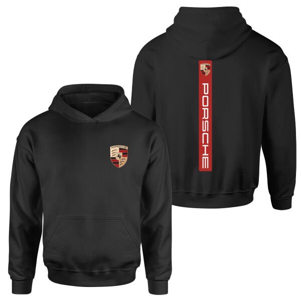 Porsche V Graphic Guards Red Hoodie L - Siyah