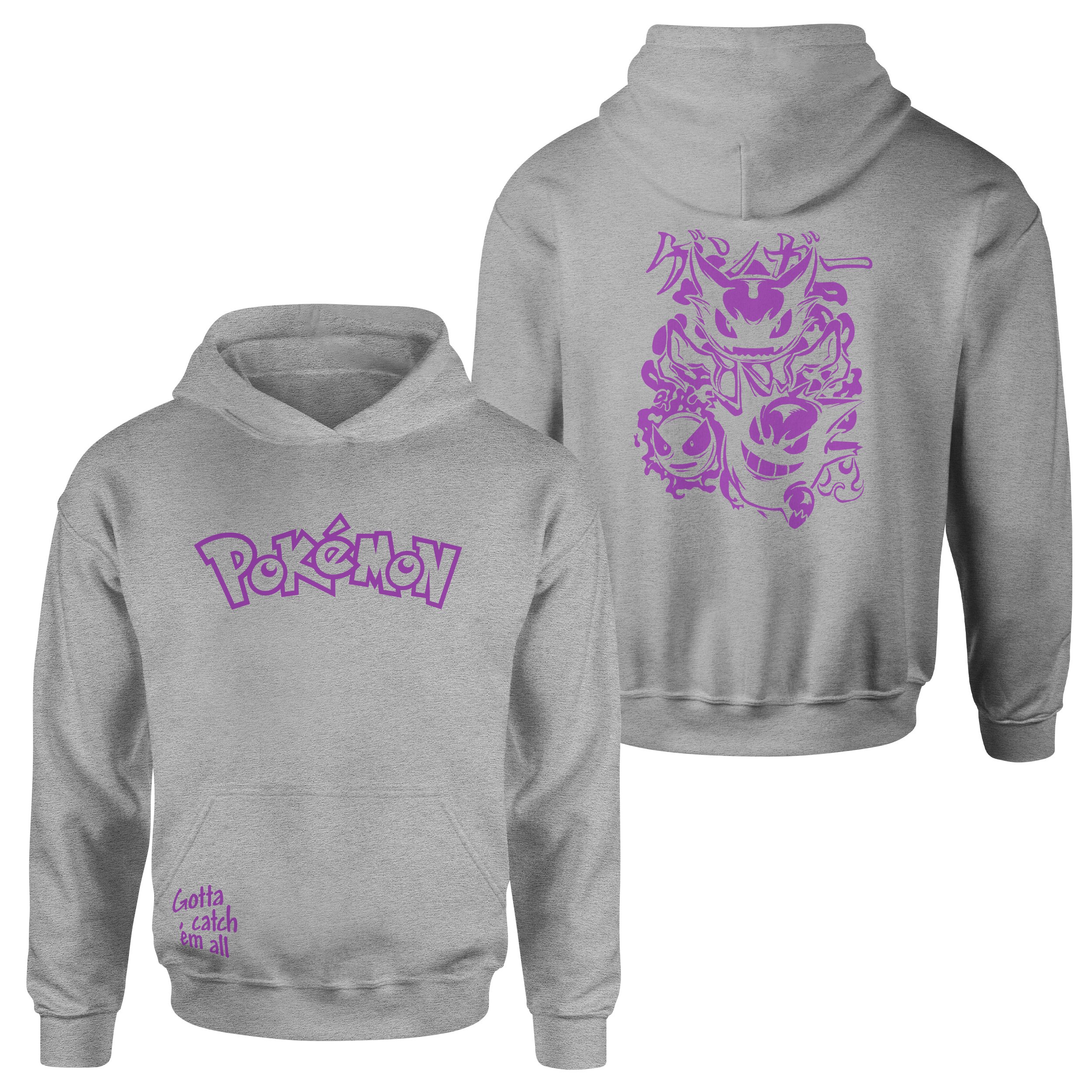 POKEMON Gengar SE Hoodie XL - Gri