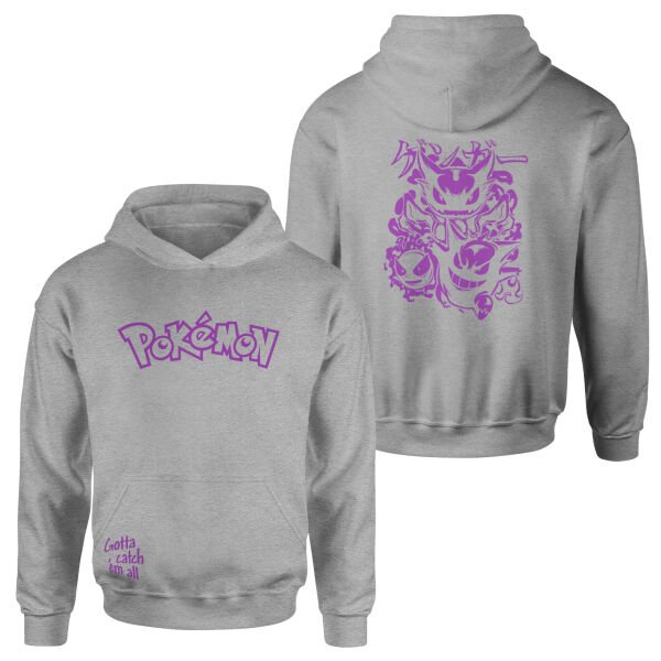 POKEMON Gengar SE Hoodie XL - Gri