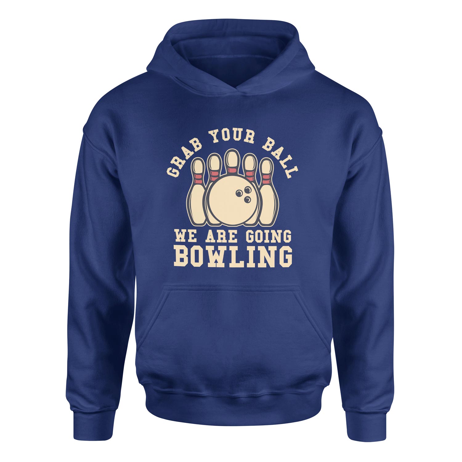 We Are Going Bowling Hoodie XXL - İndigo Mavisi