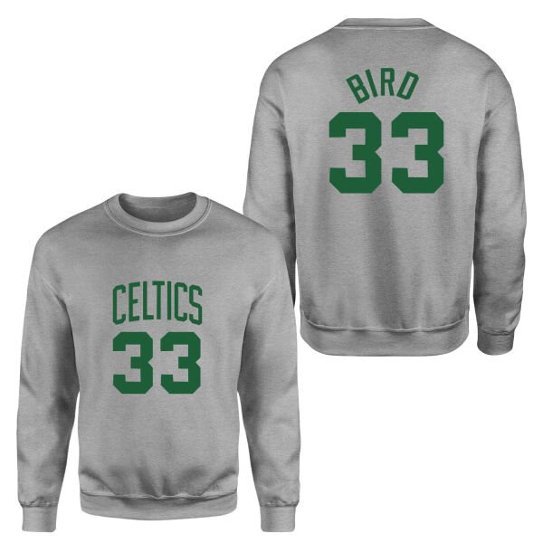 Larry Bird 33 Boston Forma Sweatshirt L - Gri