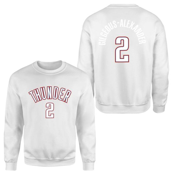 Shai Gilgeous-Alexander Oklahoma Forma Sweatshirt XL - Beyaz