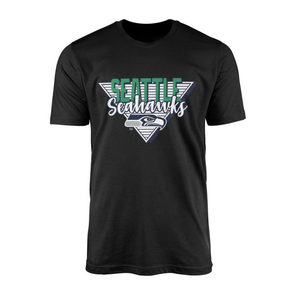 Seattle Seahawks V Tişört XL - Siyah