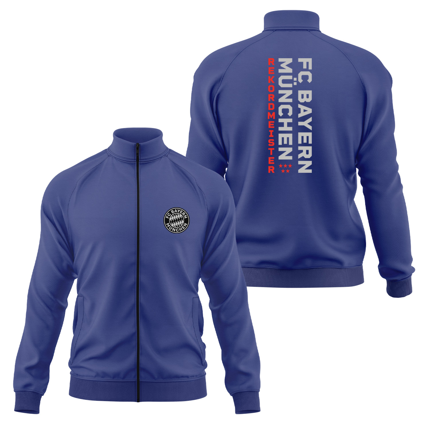 FC Bayern Münih REKORDMEISTER SE Edition Fermuarlı Sweatshirt XL - İndigo Mavisi