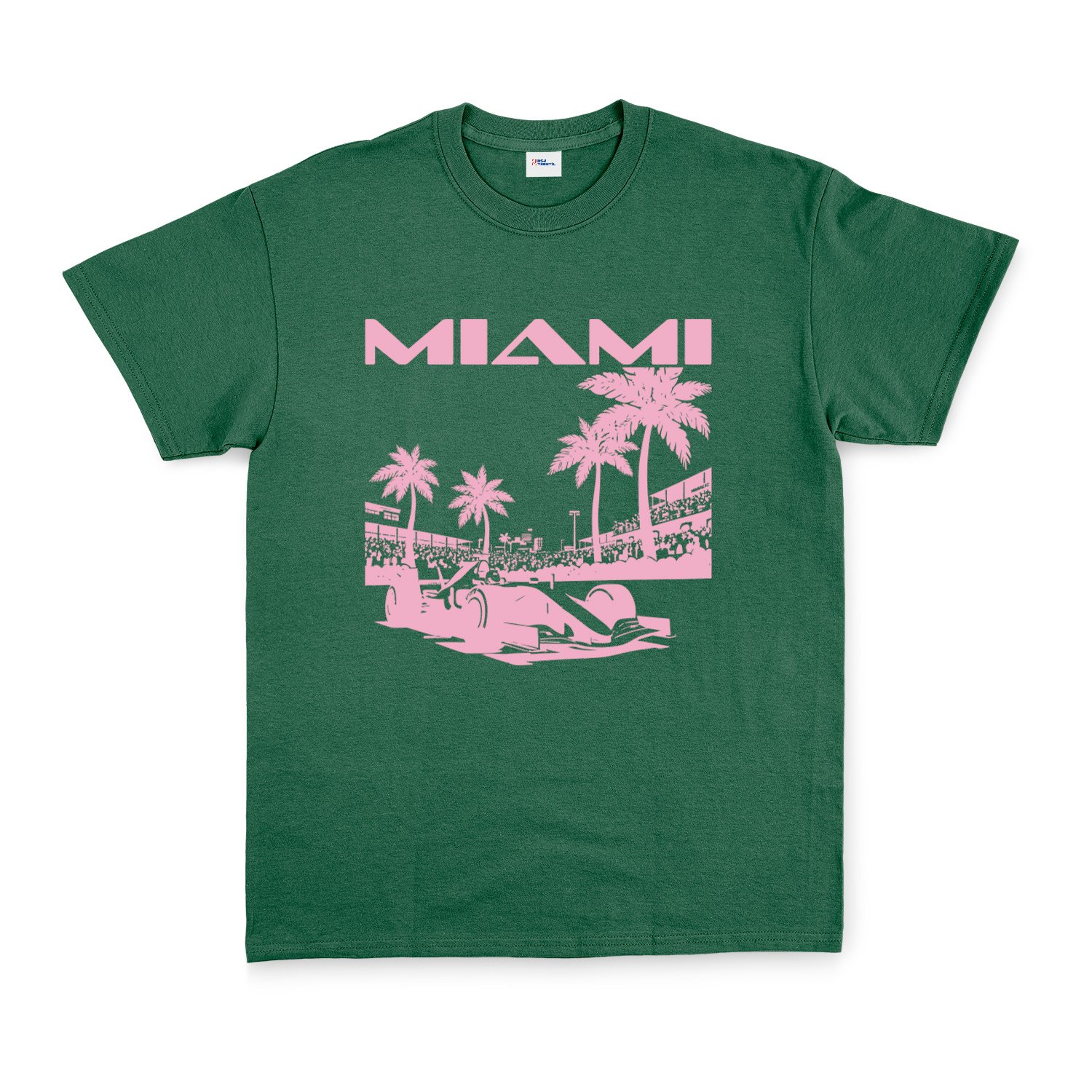 Miami Track Tişört L - Nefti Yeşili