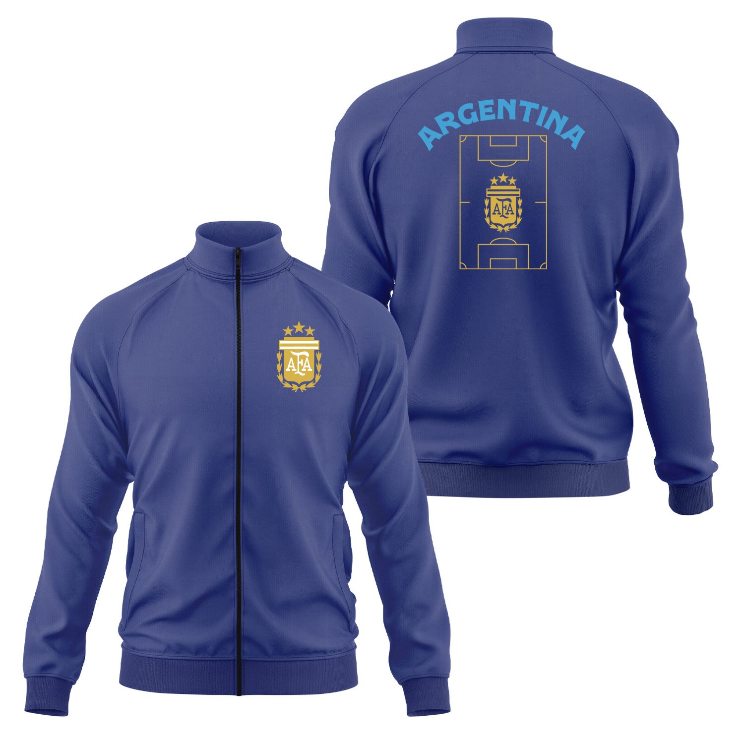 Arjantin Dünya Kupası 2026 Fermuarlı Sweatshirt XXL - İndigo Mavisi