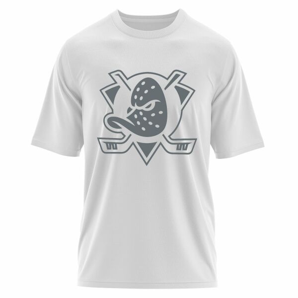 Anaheim Ducks Muted Shield Oversize Tişört S - Beyaz