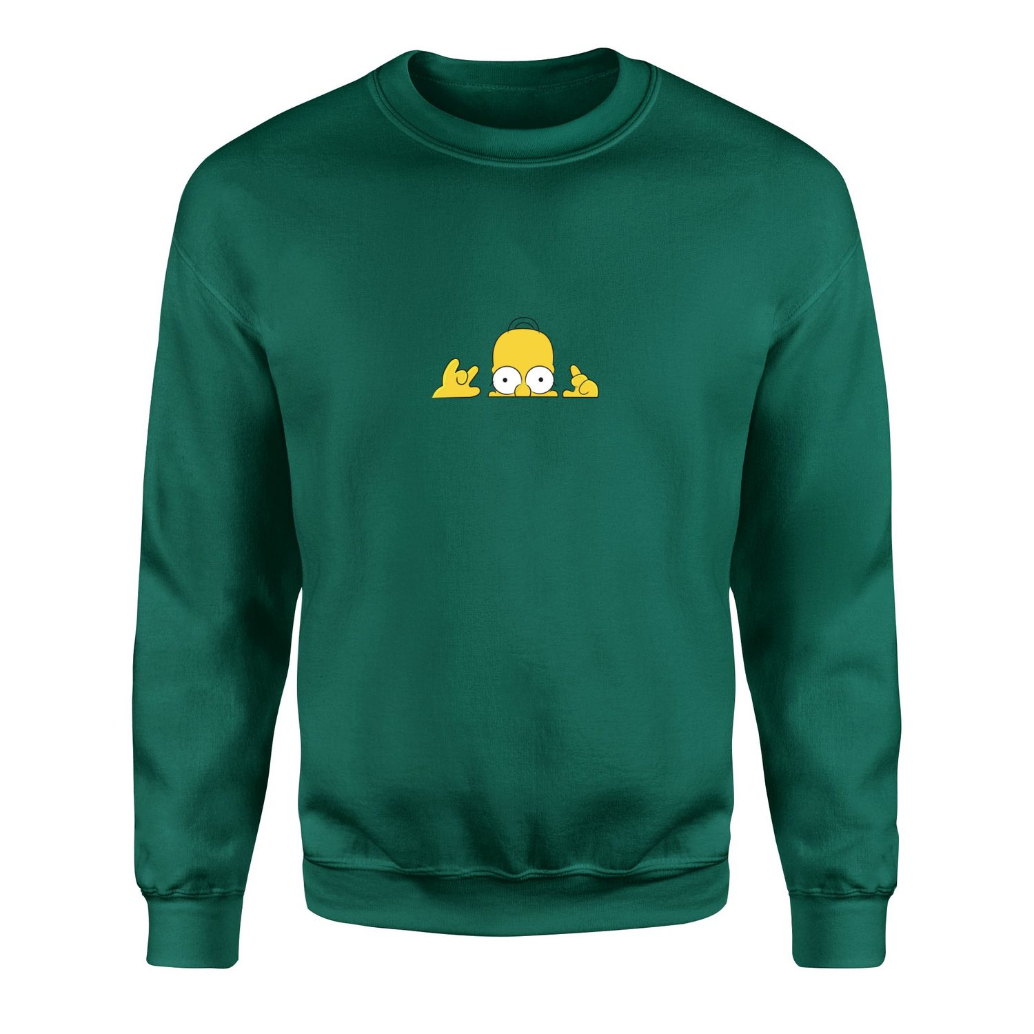 Homer Simpson, Lazy Genius | The Simpsons Sweatshirt M - Nefti Yeşili