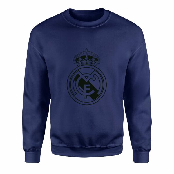 Real Madrid Shield Sweatshirt S - İndigo Mavisi