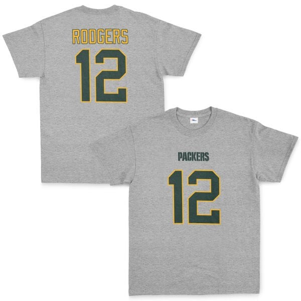 Aaron Rodgers Green Bay Packers Tişört XL - Gri