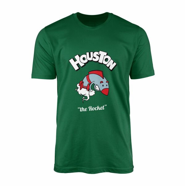 Houston Cartoon Tişört S - Nefti Yeşili
