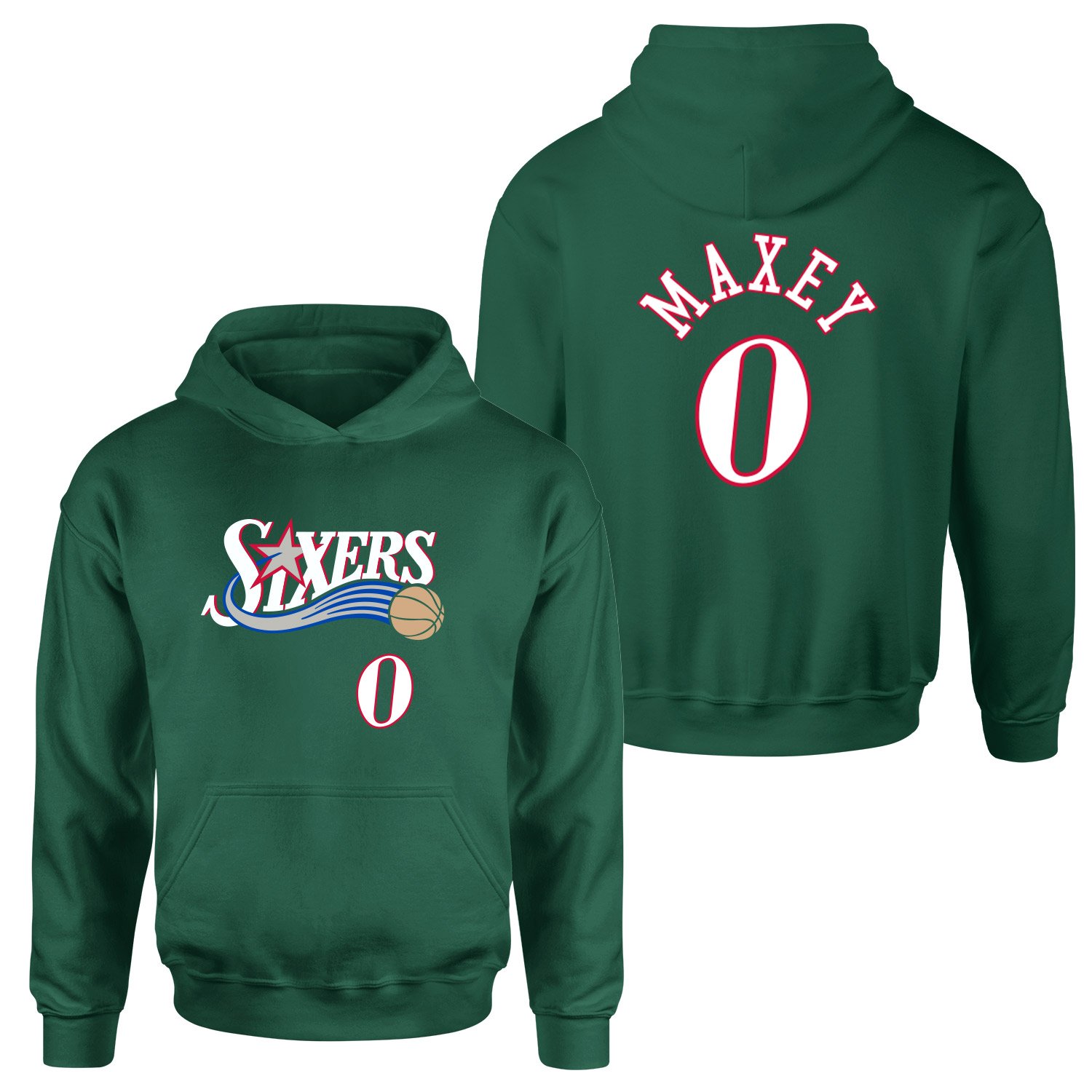Tyrese Maxey Philadelphia Forma Hoodie XXL - Nefti Yeşili