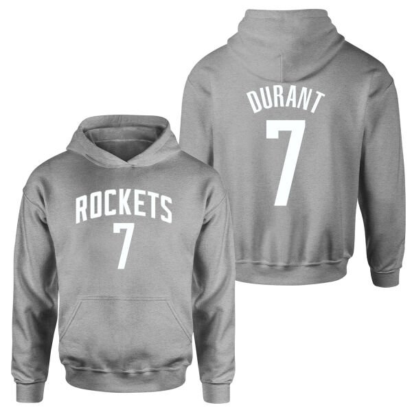 Kevin Durant 7 Rockets Jersey Hoodie XL - Gri