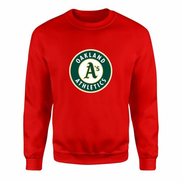 Oakland Athletics Baseball Sweatshirt XL - Kırmızı