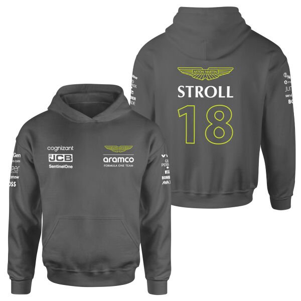 Lance Stroll 18 | Aston Martin Hoodie M - Füme