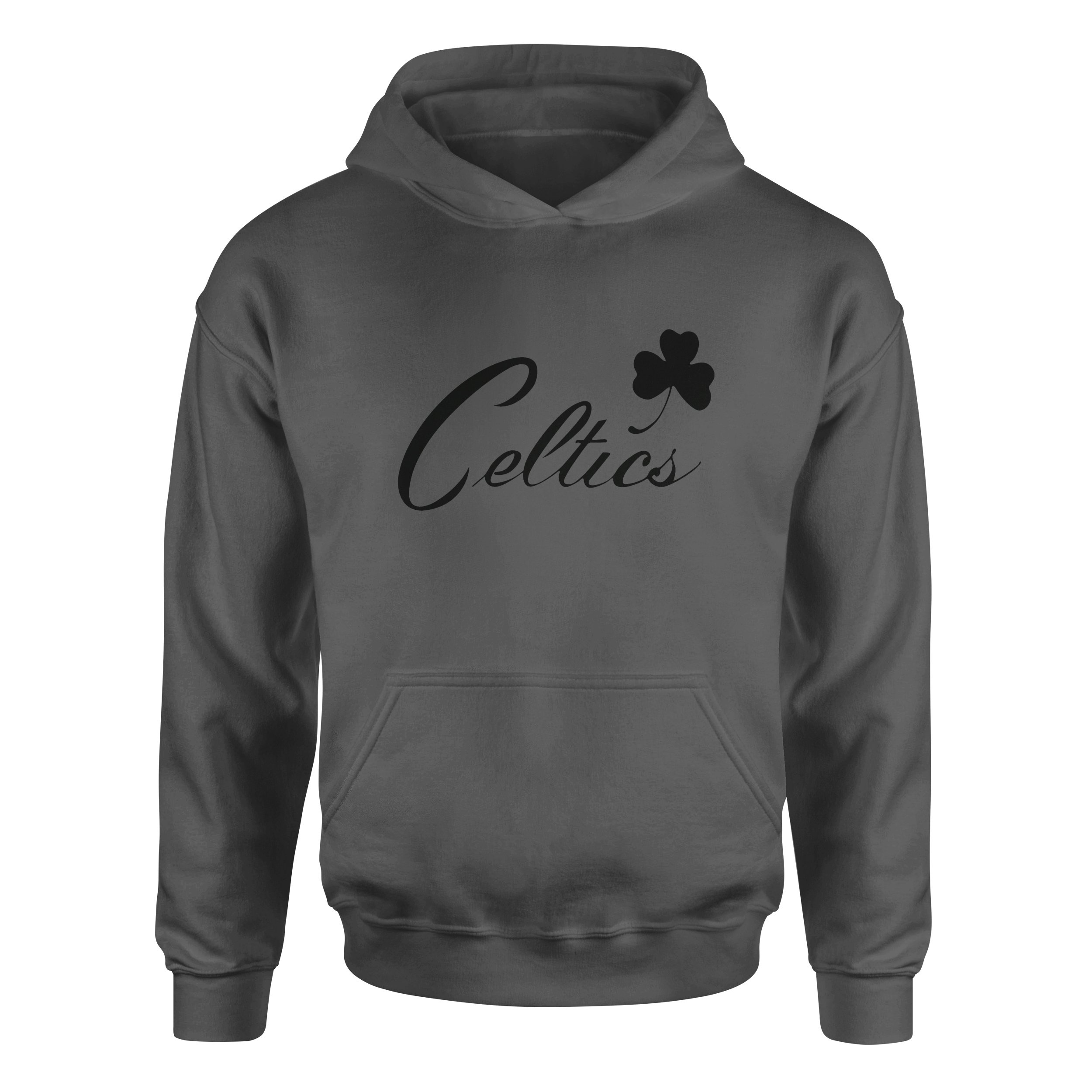 Celtics Cursive B Hoodie L - Füme