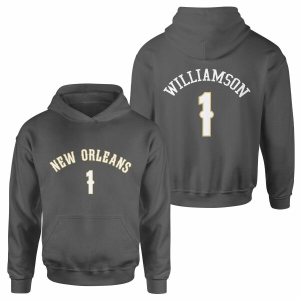 Zion Williamson New Orleans Forma Hoodie L - Füme