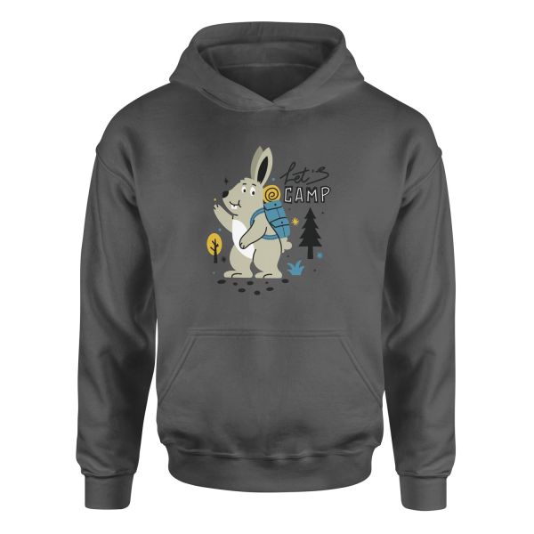 Let’s Camp Hoodie M - Füme