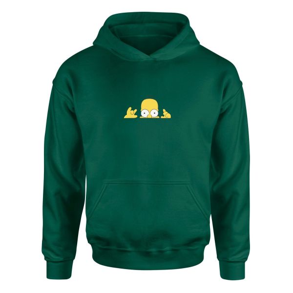 Homer Simpson, Lazy Genius | The Simpsons Hoodie S - Nefti Yeşili