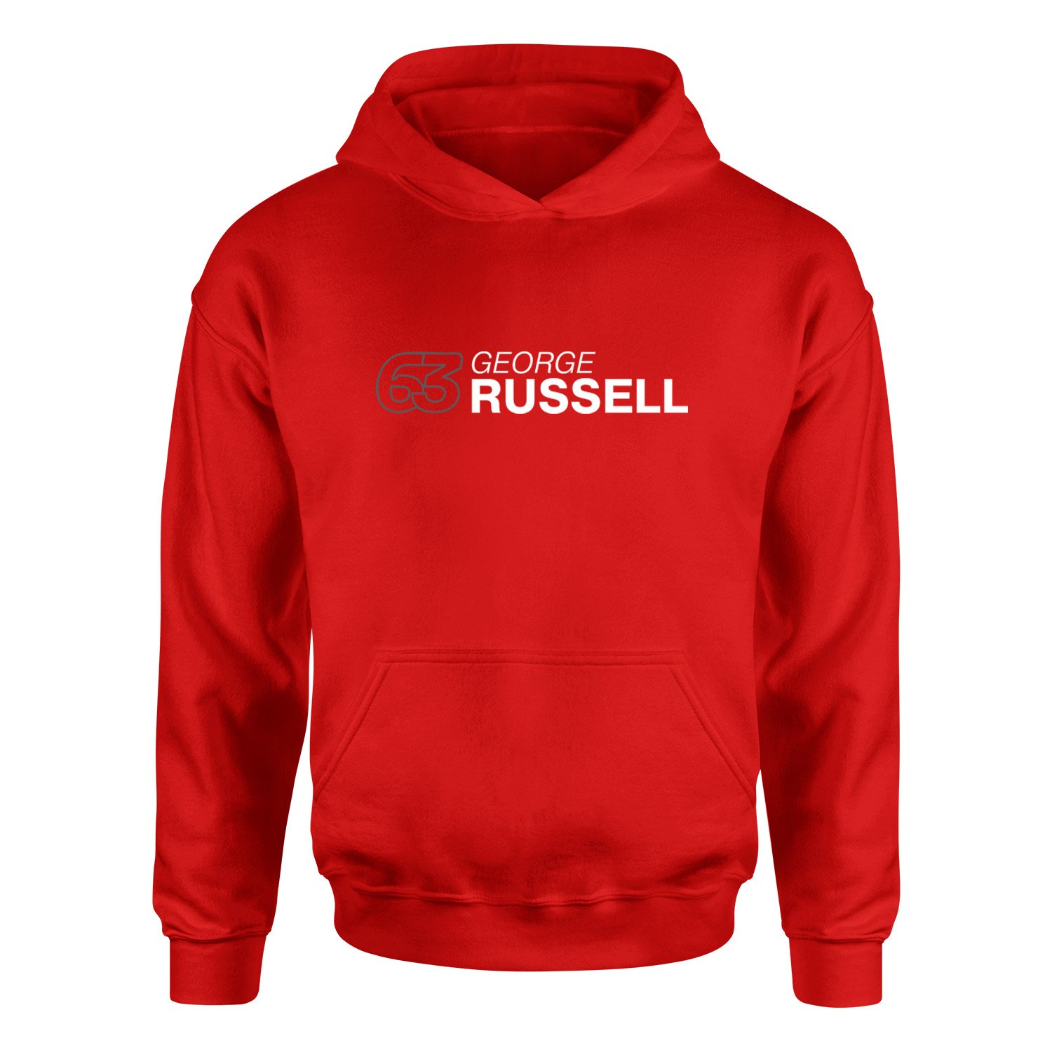 George Russell 63 Hoodie XXL - Kırmızı