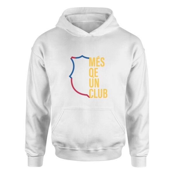 Més que un Club | FC Barcelona Hoodie XL - Beyaz