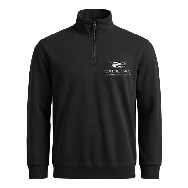 Cadillac Yarım Fermuarlı Sweatshirt XL - Siyah