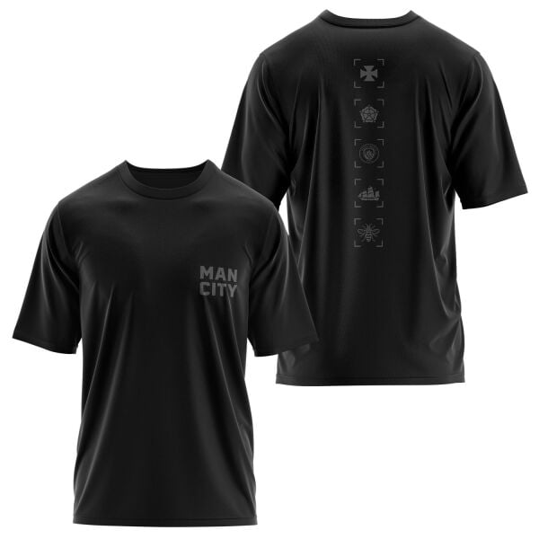 Manchester City Heritage Oversize Tişört L - Siyah | OUTLET