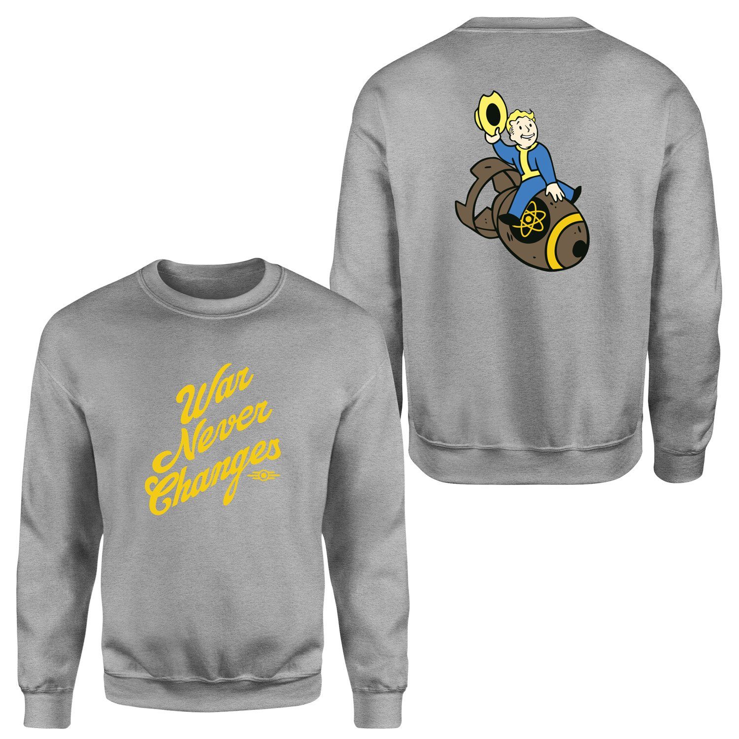 War…War Never Changes | Fallout Sweatshirt M - Gri