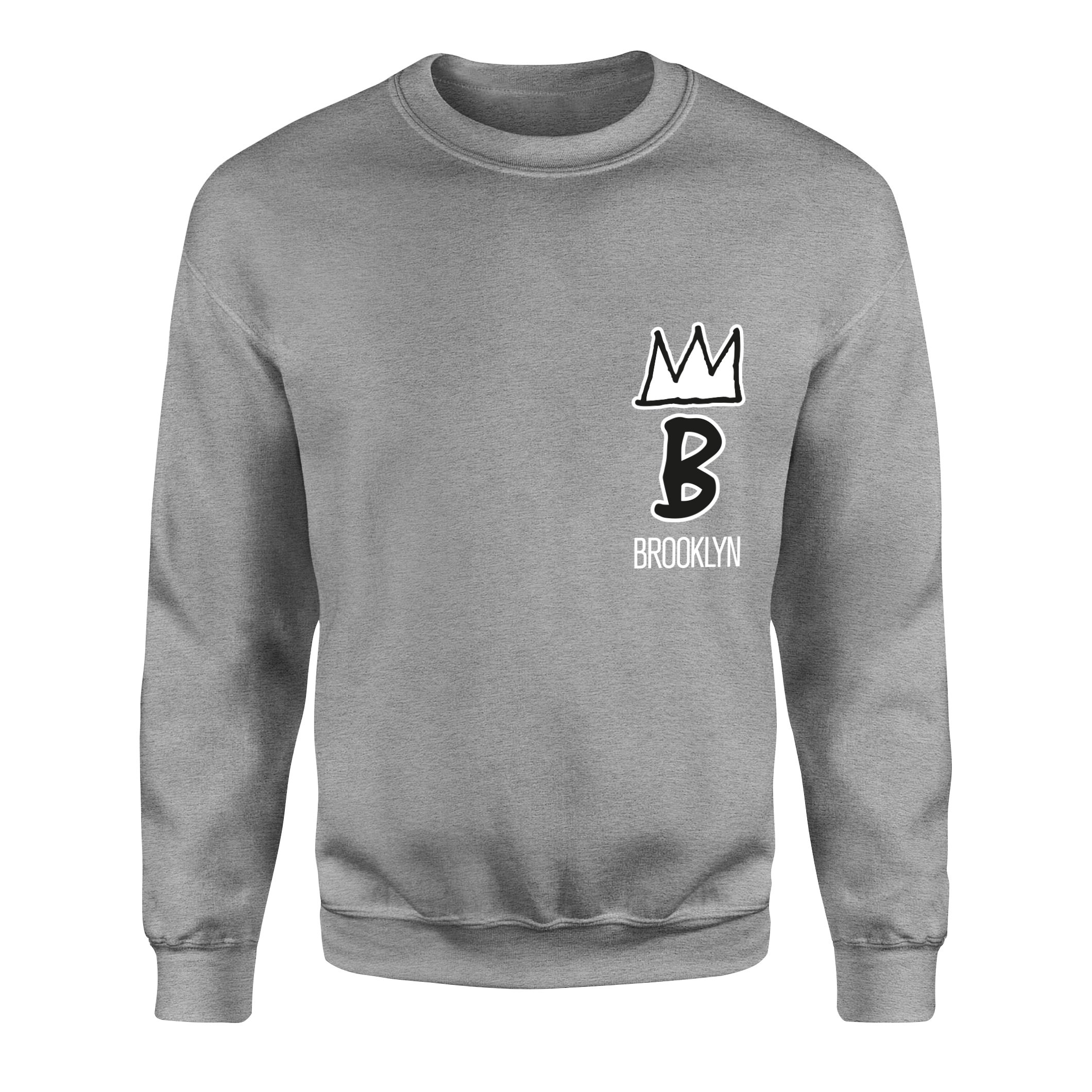 Brooklyn Basquiat Crown Sweatshirt L - Gri