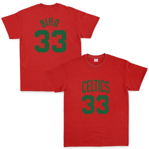 Larry Bird 33 Boston Forma Tişört M - Kırmızı